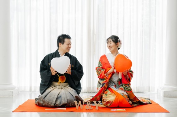 和装　ウェディング　ポーズ