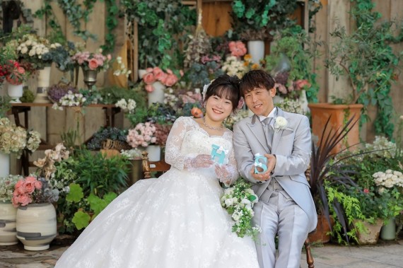 イニシャルオブジェウェディングフォト