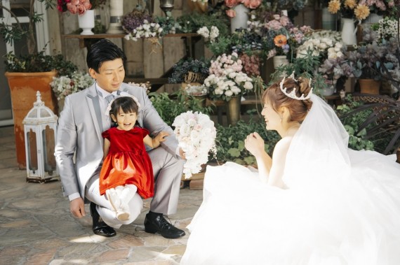 フォトウェディング　家族