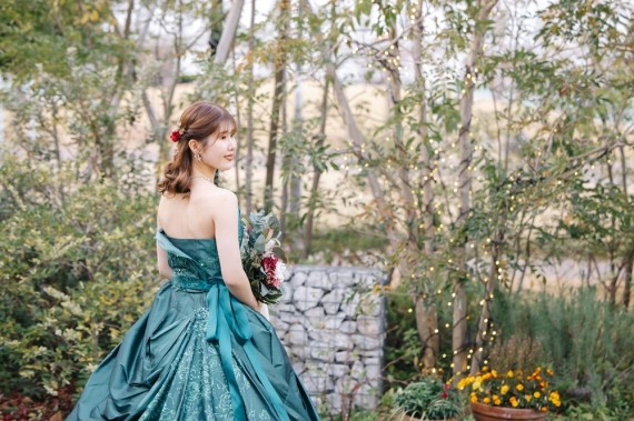 緑　カラードレス