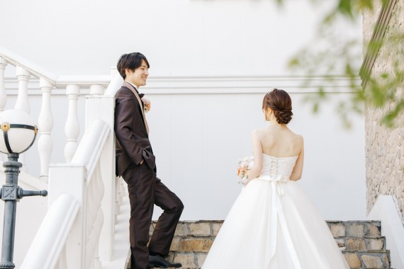 結婚式　お団子ヘア