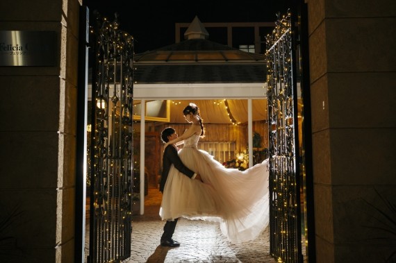 フォトウェディング　イルミネーション