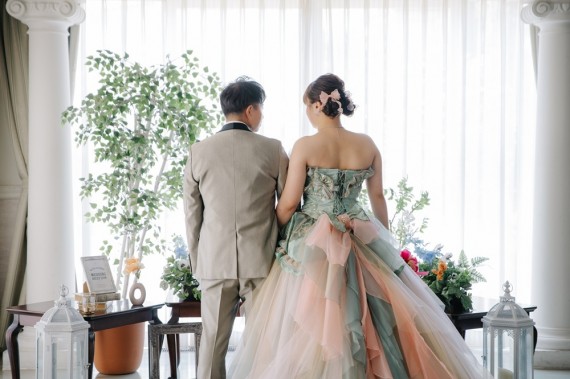 0146 カラードレス ピンク 結婚式