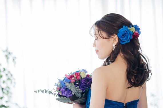 ブルーカラードレス