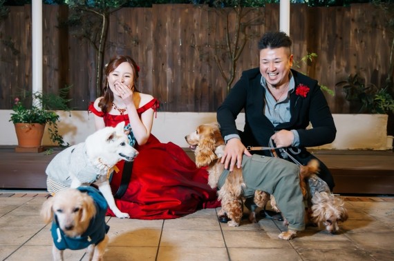 フォトウェディング　ペット