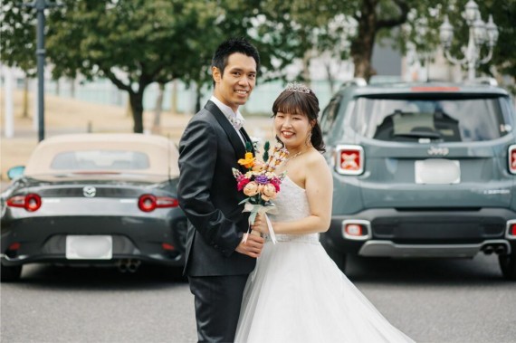 フォトウェディング　車