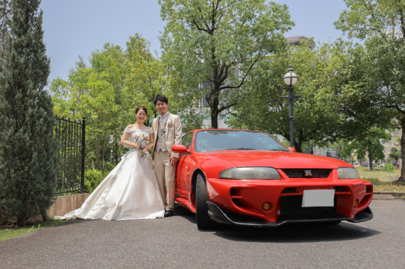愛車　ウェディングフォト